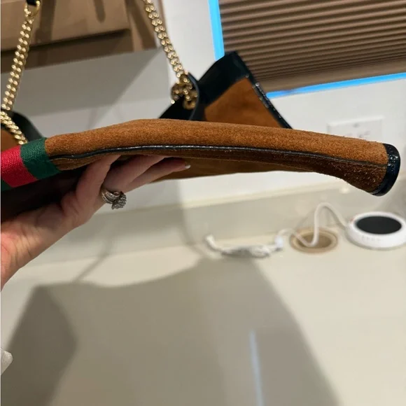 Gucci rajah brown suede tote large - Picture 14 of 14